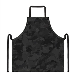 Black Camouflage Print Apron