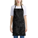 Black Camouflage Print Apron