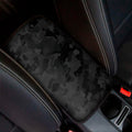 Black Camouflage Print Car Center Console Cover