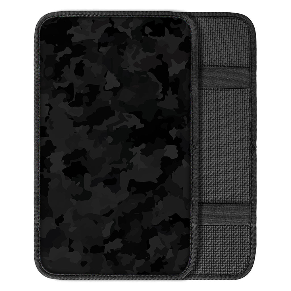 Black Camouflage Print Car Center Console Cover