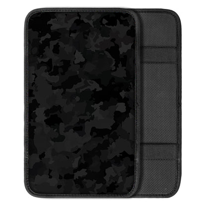 Black Camouflage Print Car Center Console Cover