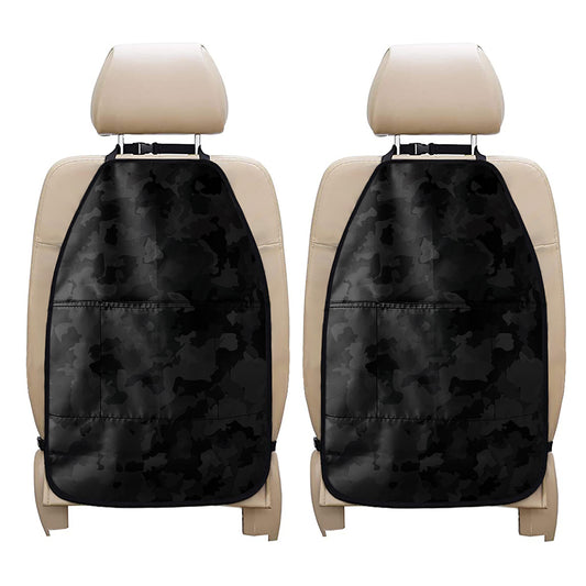 Black Camouflage Print Car Seat Organizers
