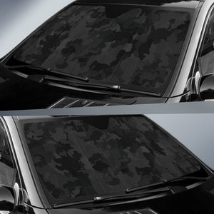 Black Camouflage Print Car Sun Shade GearFrost