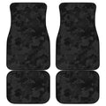 Black Camouflage Print Front and Back Car Floor Mats