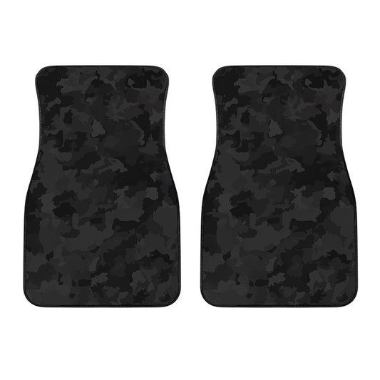 Black Camouflage Print Front Car Floor Mats