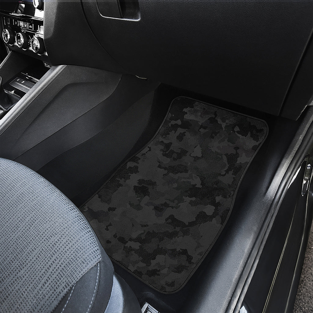 Black Camouflage Print Front Car Floor Mats