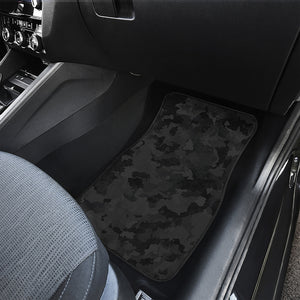 Black Camouflage Print Front Car Floor Mats