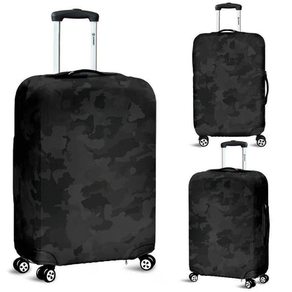 Black Camouflage Print Luggage Cover GearFrost