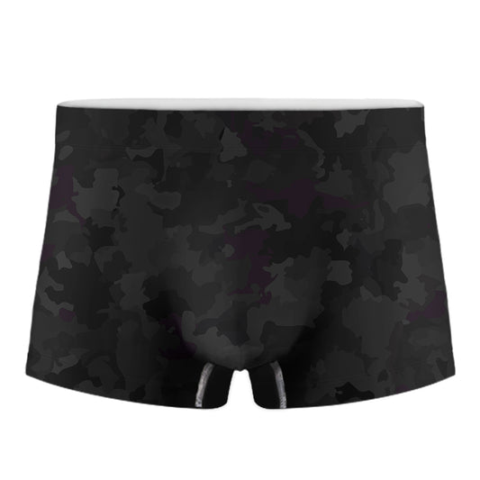 Black Camouflage Print Men's Boxer Briefs