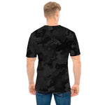 Black Camouflage Print Men's T-Shirt