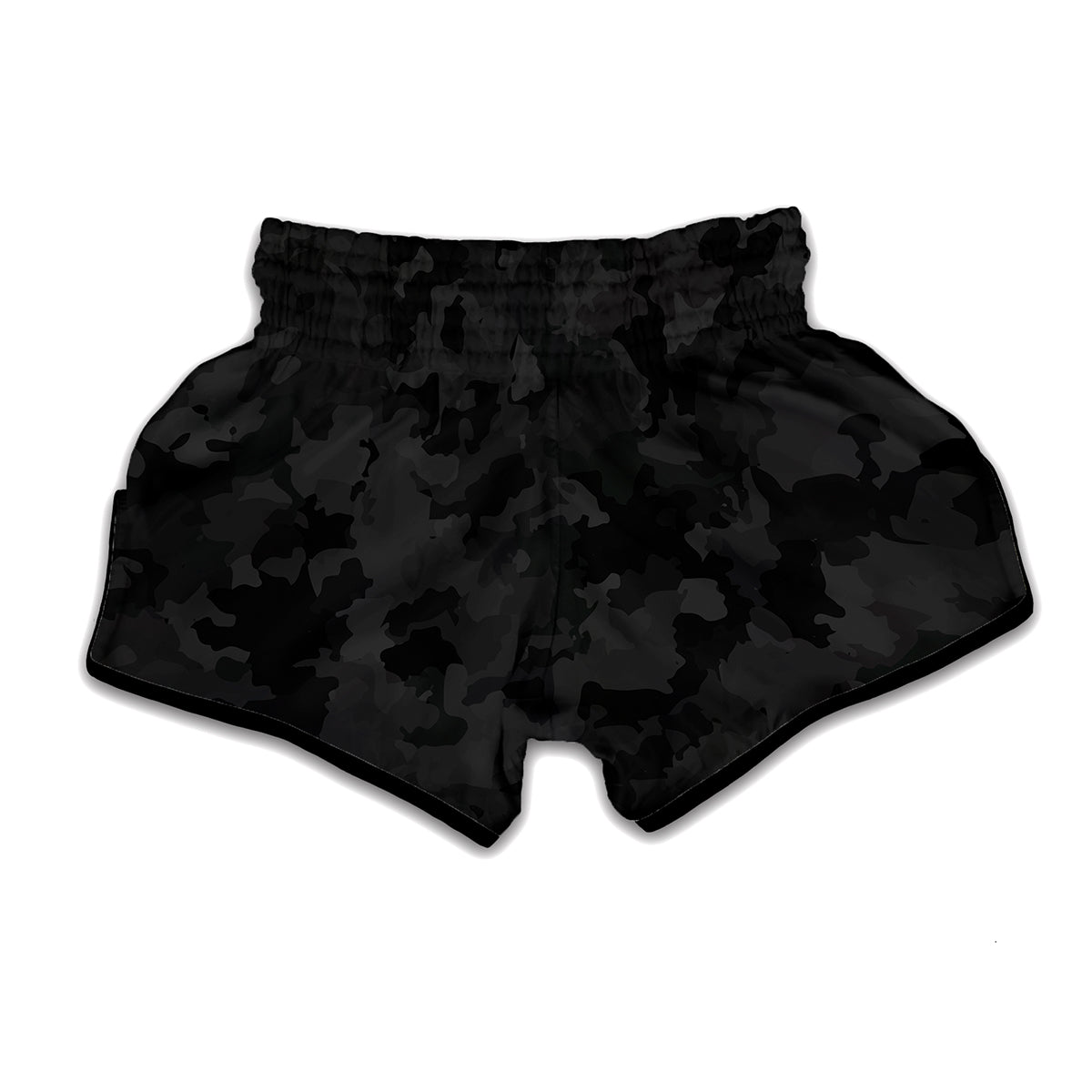 Black Camouflage Print Muay Thai Boxing Shorts