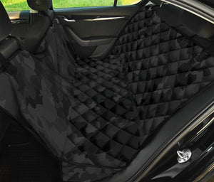 Black Camouflage Print Pet Car Back Seat Cover