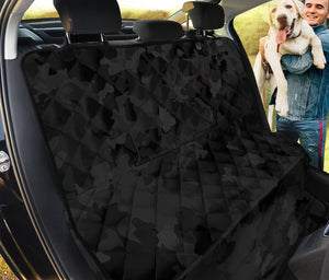 Black Camouflage Print Pet Car Back Seat Cover