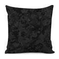 Black Camouflage Print Pillow Cover