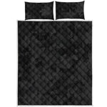 Black Camouflage Print Quilt Bed Set