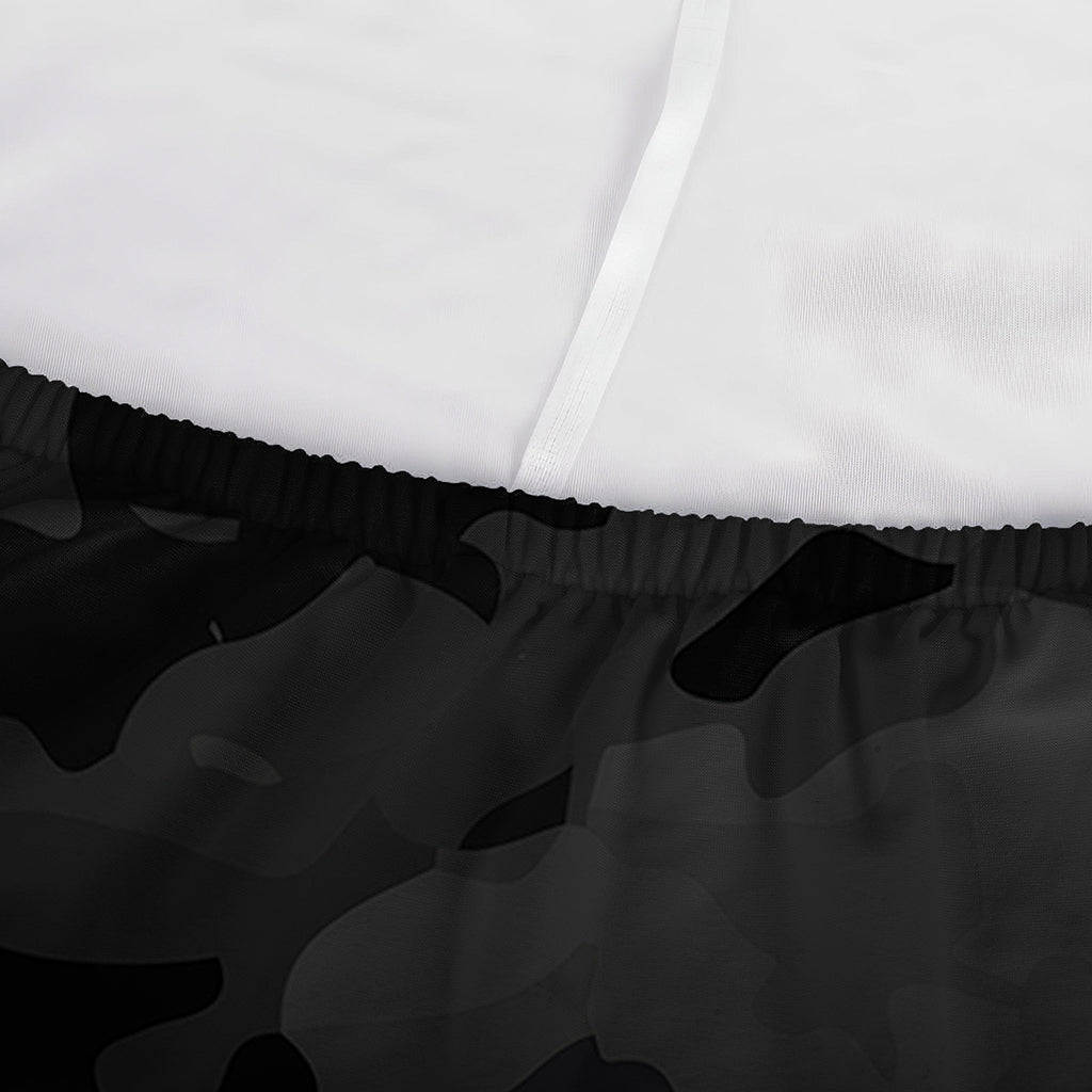 Black Camouflage Print Sofa Cover