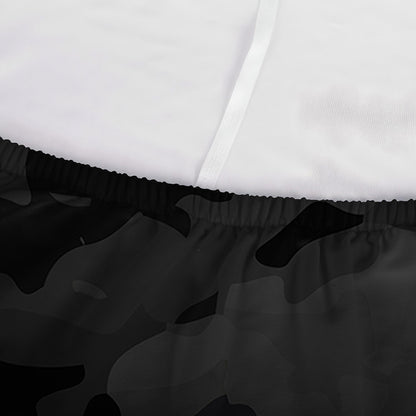 Black Camouflage Print Sofa Cover