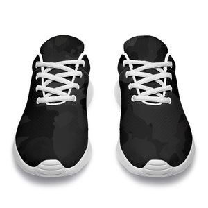 Black Camouflage Print Sport Shoes GearFrost