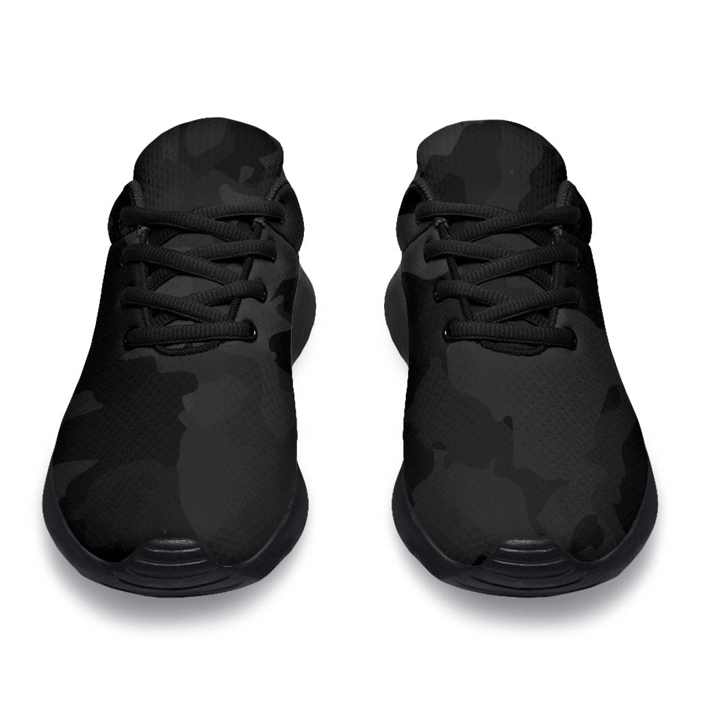 Black Camouflage Print Sport Shoes GearFrost