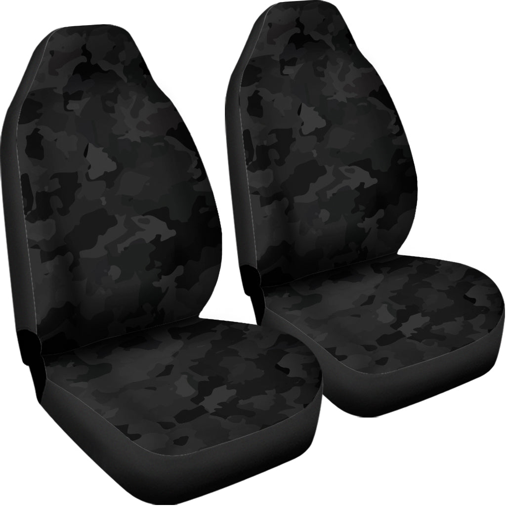 Black Camouflage Print Universal Fit Car Seat Covers