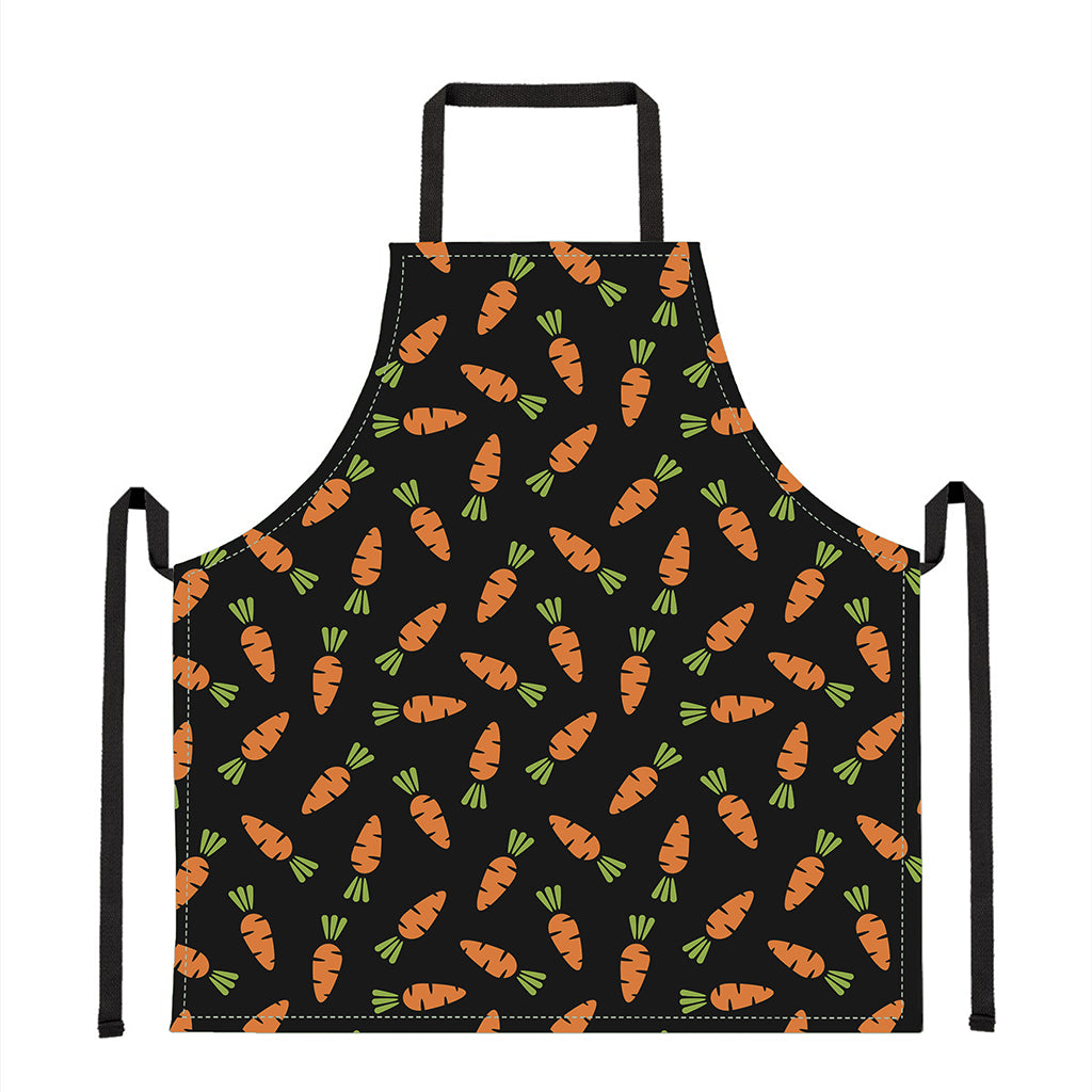 Black Carrot Pattern Print Apron