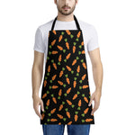 Black Carrot Pattern Print Apron