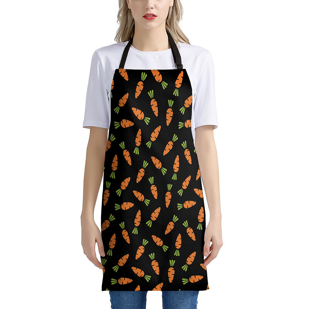 Black Carrot Pattern Print Apron