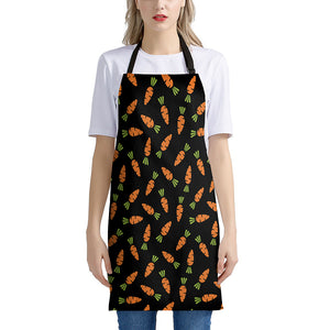 Black Carrot Pattern Print Apron