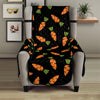 Black Carrot Pattern Print Armchair Protector