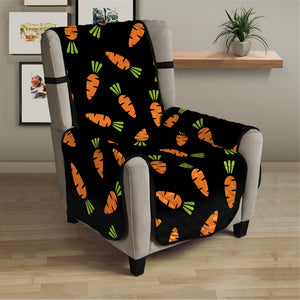 Black Carrot Pattern Print Armchair Protector