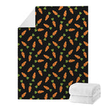 Black Carrot Pattern Print Blanket