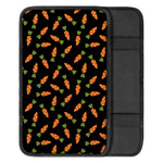 Black Carrot Pattern Print Car Center Console Cover