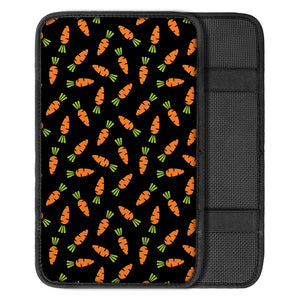 Black Carrot Pattern Print Car Center Console Cover