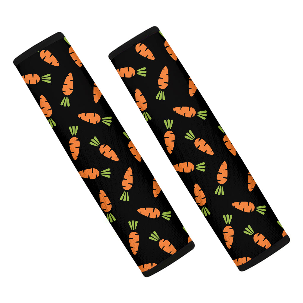 Black Carrot Pattern Print Car Seat Belt Covers