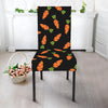 Black Carrot Pattern Print Dining Chair Slipcover