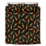 Black Carrot Pattern Print Duvet Cover Bedding Set