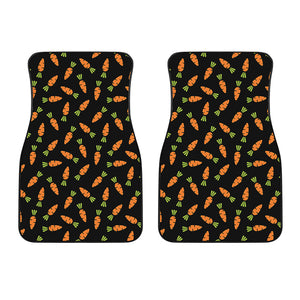 Black Carrot Pattern Print Front Car Floor Mats