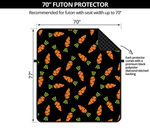 Black Carrot Pattern Print Futon Protector