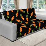 Black Carrot Pattern Print Futon Protector