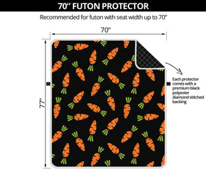 Black Carrot Pattern Print Futon Protector