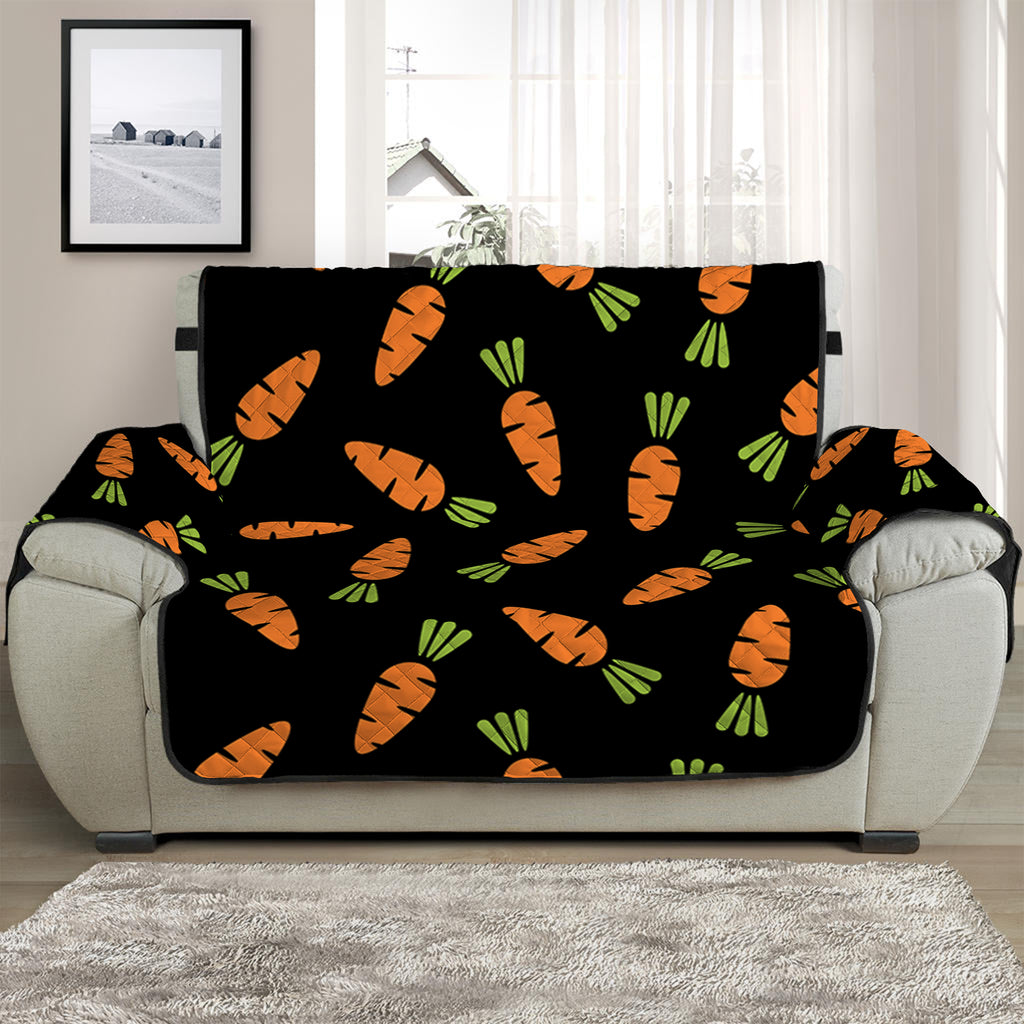 Black Carrot Pattern Print Half Sofa Protector