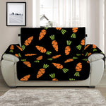 Black Carrot Pattern Print Half Sofa Protector