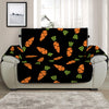 Black Carrot Pattern Print Half Sofa Protector