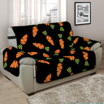 Black Carrot Pattern Print Half Sofa Protector