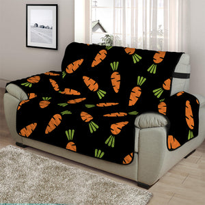 Black Carrot Pattern Print Half Sofa Protector