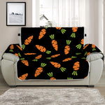 Black Carrot Pattern Print Half Sofa Protector