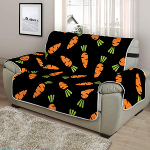 Black Carrot Pattern Print Half Sofa Protector