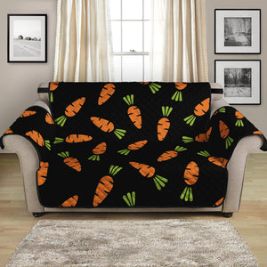 Black Carrot Pattern Print Loveseat Protector