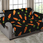 Black Carrot Pattern Print Loveseat Protector