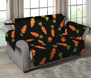 Black Carrot Pattern Print Loveseat Protector